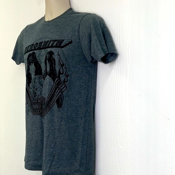 Harley Davidson - Aerosmith Band Graphic Gray Limited Edition Short Sleeve T SM - Picture 5 of 10